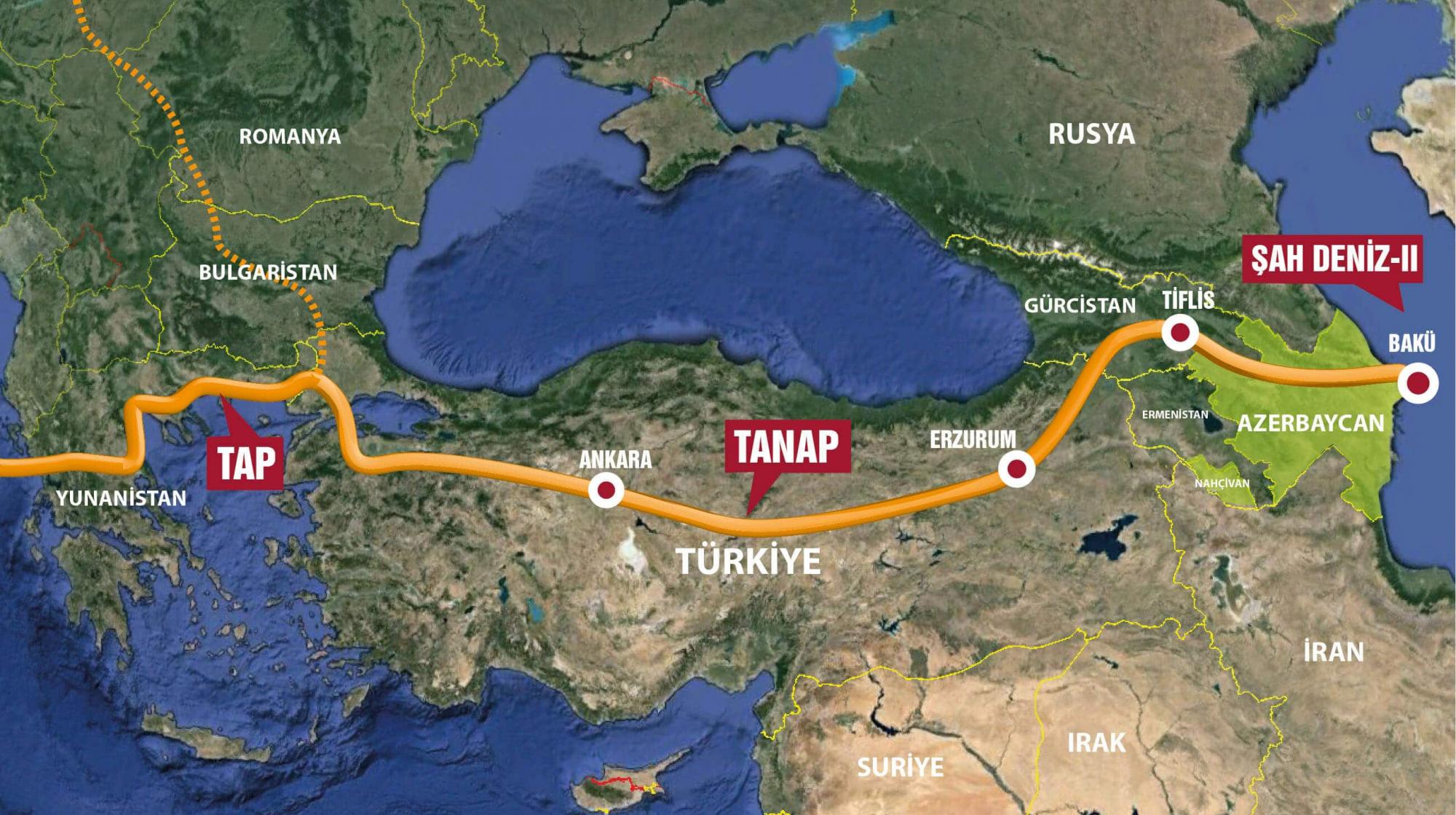 Строительство TANAP завершено, он готов к поставкам азербайджанского газа в Европу